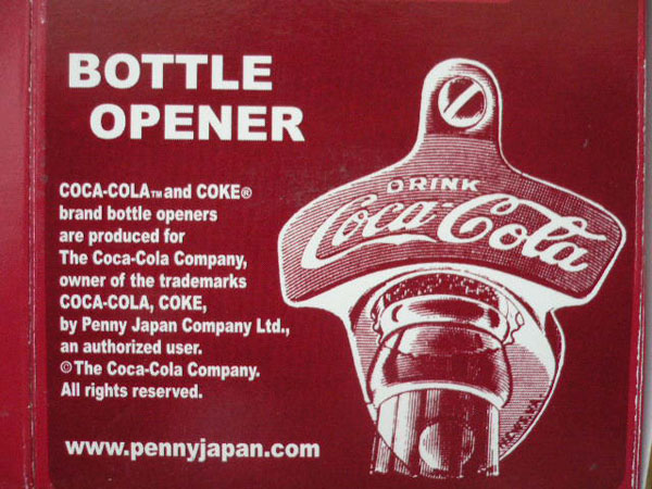 ボトルオープンナーCOKE