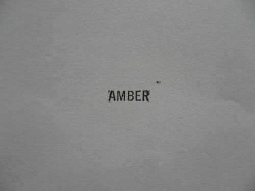 画像: USA　木製スタンプAMBER